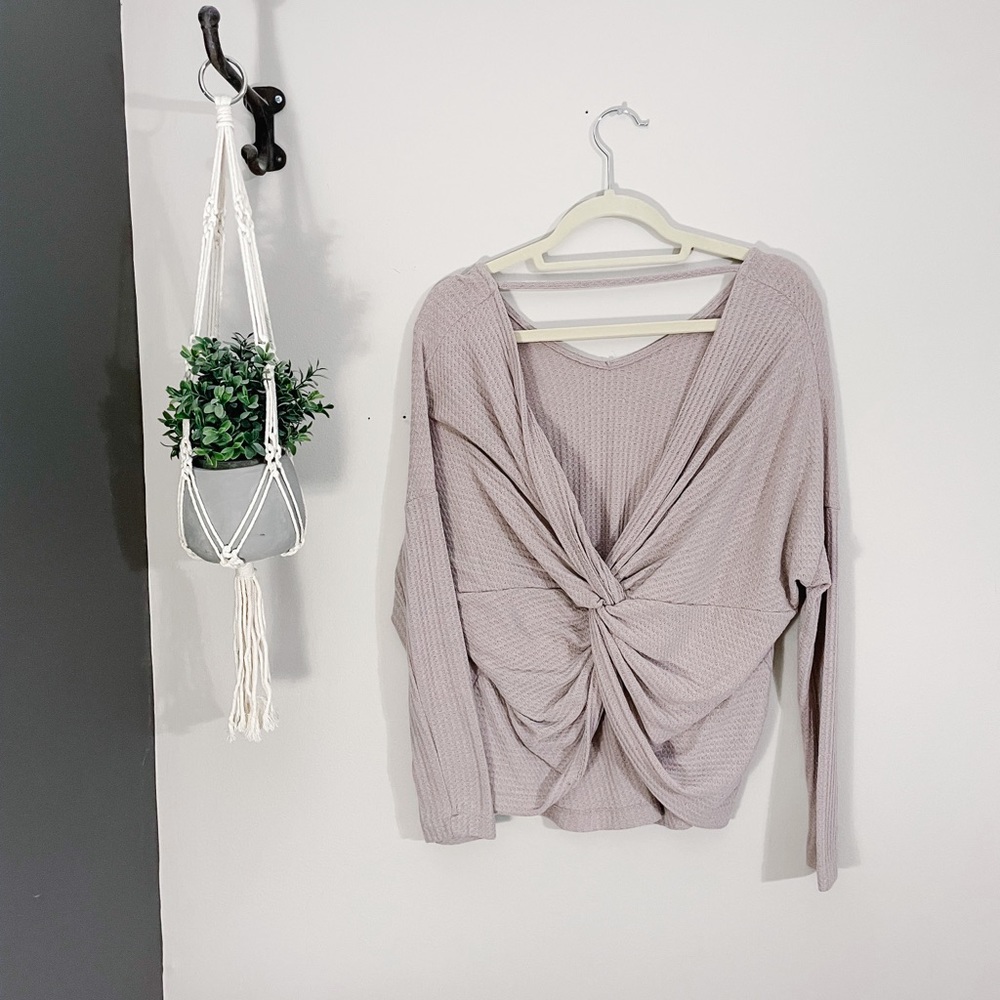 Blush Twist Knot Top